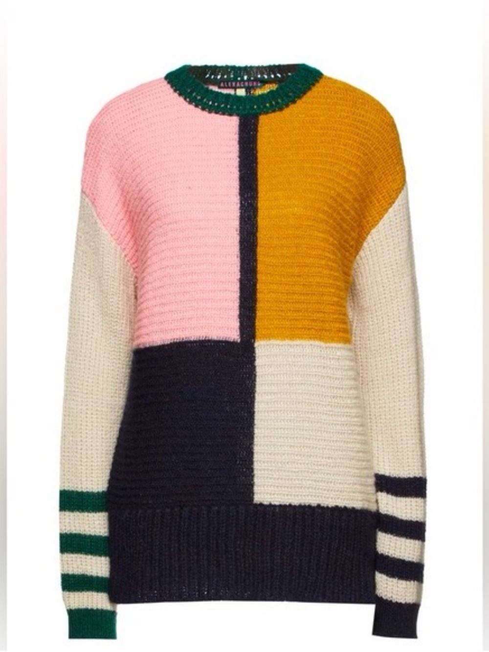 ALEXA CHUNG Dora Colorblock Oversized Sweater In Multicoloured